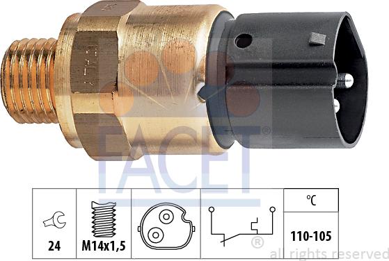 FACET 7.5273 - Temperature Switch, radiator / air conditioner fan autospares.lv