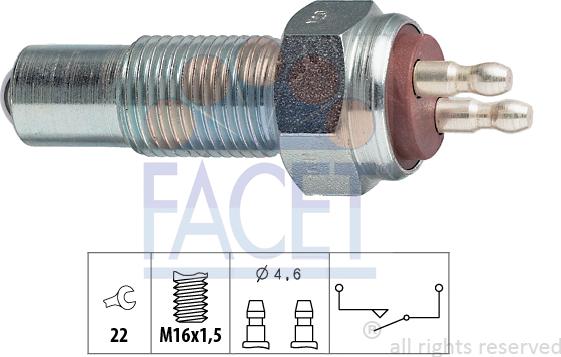 FACET 7.6006 - Switch, reverse light autospares.lv