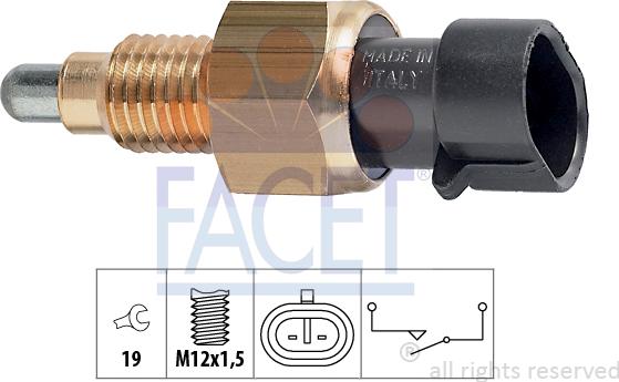 FACET 7.6073 - Switch, reverse light autospares.lv