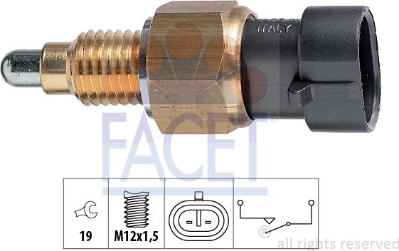 FACET 7.6249 - Switch, reverse light autospares.lv