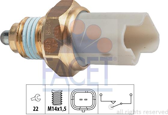 FACET 7.6218 - Switch, reverse light autospares.lv