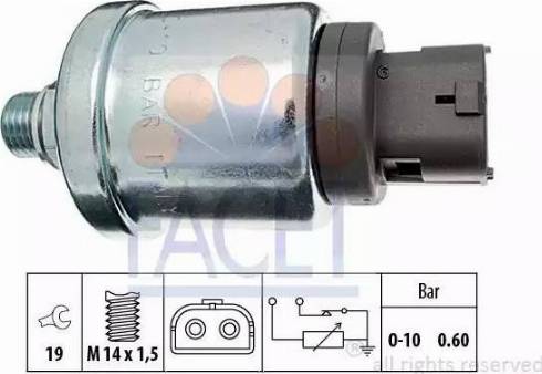 FACET 7.0659 - Sender Unit, oil pressure autospares.lv
