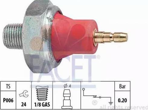 FACET 7.0059 - Oil Pressure Switch, automatic transmission autospares.lv