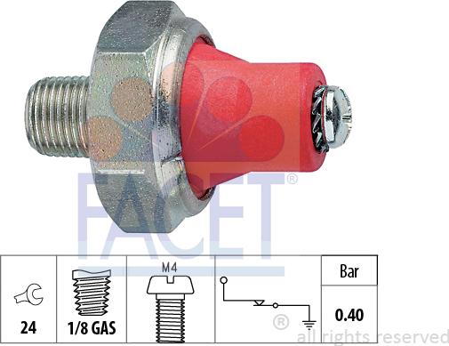 FACET 7.0014 - Sender Unit, oil pressure autospares.lv