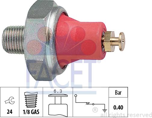 FACET 7.0016 - Sender Unit, oil pressure autospares.lv