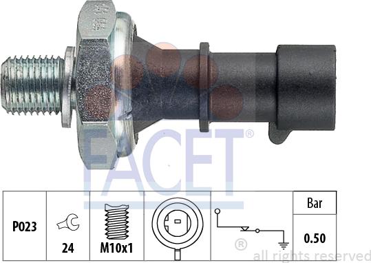 FACET 7.0141 - Sender Unit, oil pressure autospares.lv