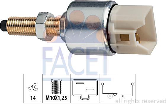 FACET 7.1092 - Brake Light Switch / Clutch autospares.lv