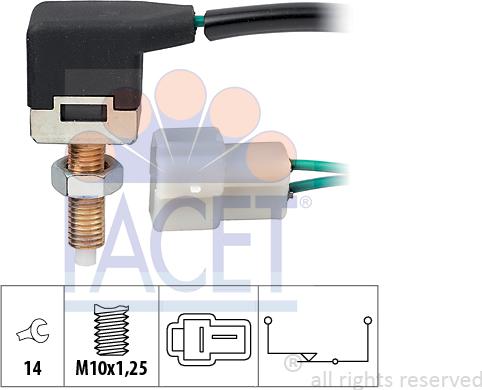 FACET 7.1057 - Brake Light Switch / Clutch autospares.lv