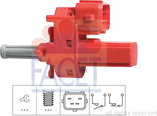 FACET 7.1140 - Switch, clutch control (cruise control) autospares.lv