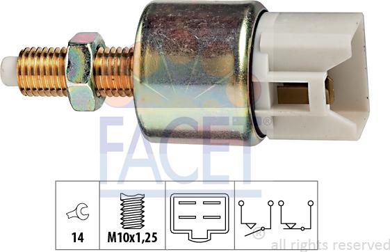 FACET 7.1119 - Brake Light Switch / Clutch autospares.lv