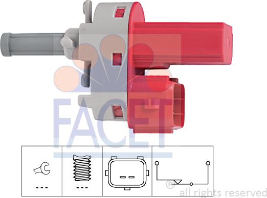 FACET 7.1171 - Switch, clutch control (cruise control) autospares.lv