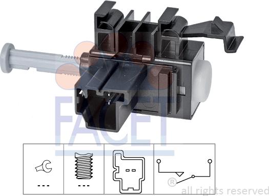 FACET 7.1236 - Switch, clutch control (cruise control) autospares.lv