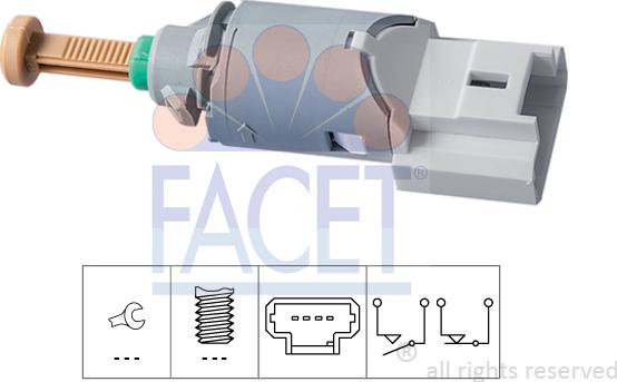 FACET 7.1227 - Brake Light Switch / Clutch autospares.lv