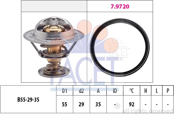 FACET 7.8945 - Coolant thermostat / housing autospares.lv