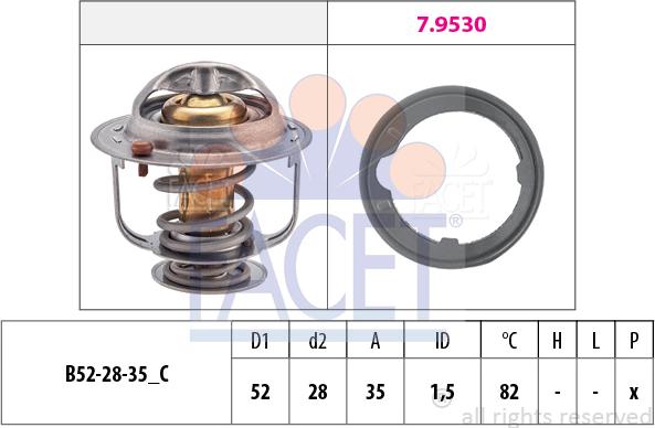 FACET 7.8493 - Coolant thermostat / housing autospares.lv