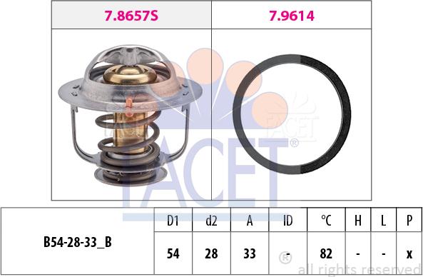 FACET 7.8449 - Coolant thermostat / housing autospares.lv