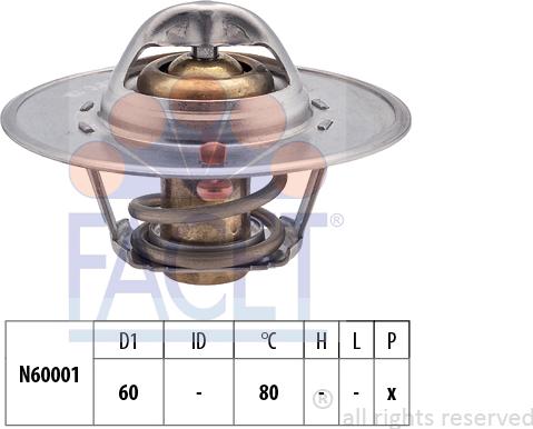 FACET 7.8465S - Coolant thermostat / housing autospares.lv