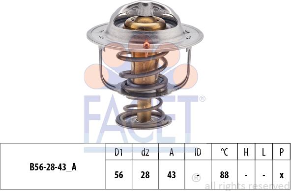 FACET 7.8407S - Coolant thermostat / housing autospares.lv