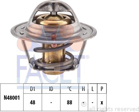 FACET 7.8480S - Coolant thermostat / housing autospares.lv