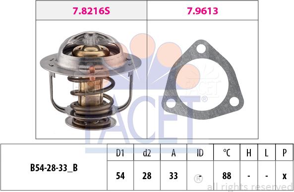 FACET 7.8535 - Coolant thermostat / housing autospares.lv