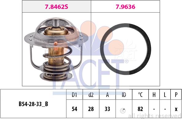 FACET 7.8645 - Coolant thermostat / housing autospares.lv