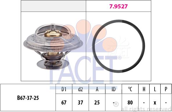 FACET 7.8623 - Coolant thermostat / housing autospares.lv