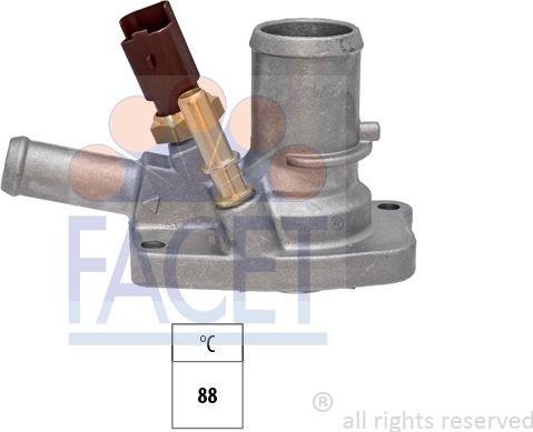 FACET 7.8672 - Coolant thermostat / housing autospares.lv