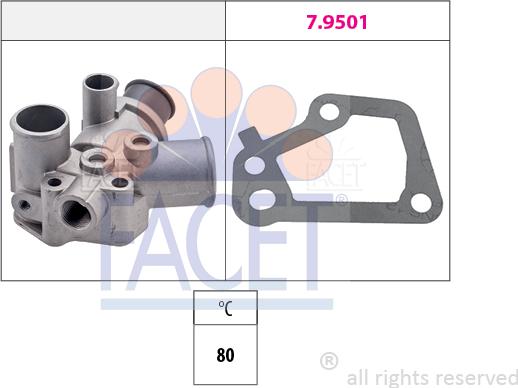 FACET 7.8144 - Coolant thermostat / housing autospares.lv