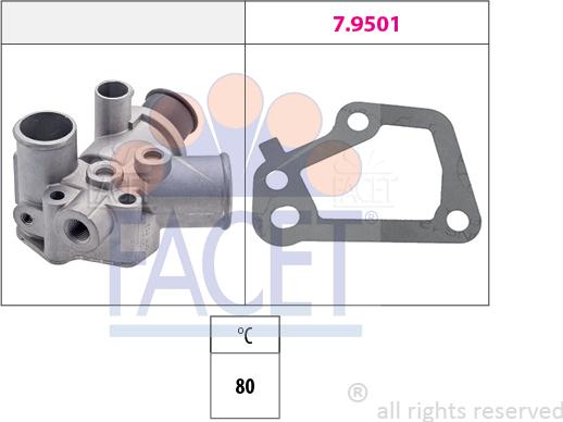 FACET 7.8146 - Coolant thermostat / housing autospares.lv