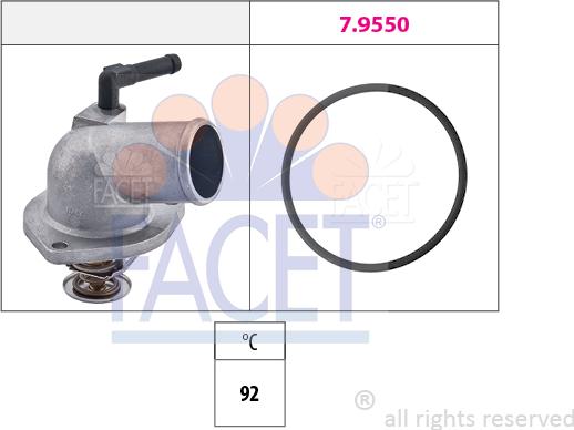 FACET 7.8157 - Coolant thermostat / housing autospares.lv