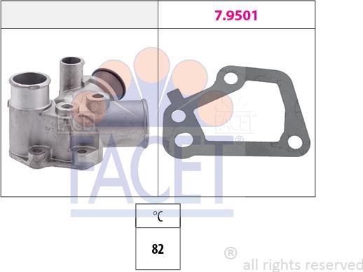 FACET 7.8128 - Coolant thermostat / housing autospares.lv