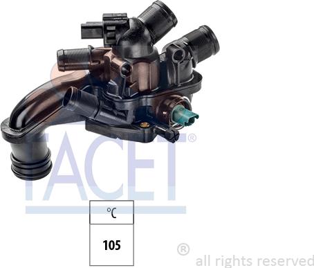 FACET 7.8863 - Coolant thermostat / housing autospares.lv