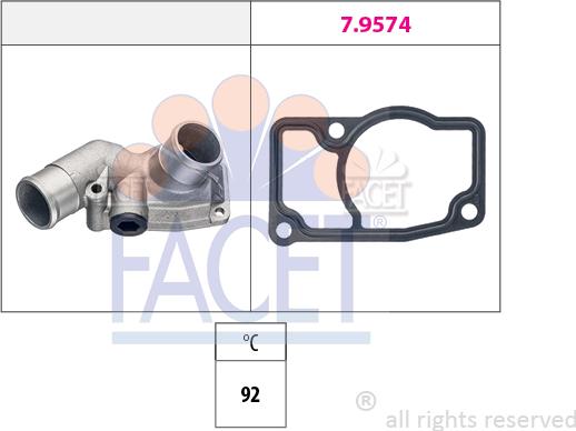 FACET 7.8832 - Coolant thermostat / housing autospares.lv