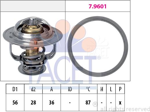 FACET 7.8828 - Coolant thermostat / housing autospares.lv