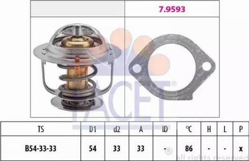 FACET 7.8386 - Coolant thermostat / housing autospares.lv