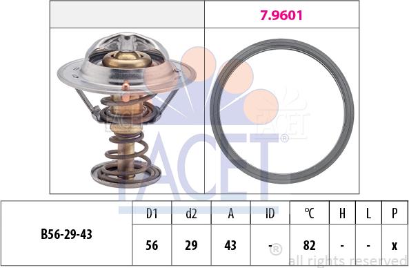 FACET 7.8339 - Coolant thermostat / housing autospares.lv