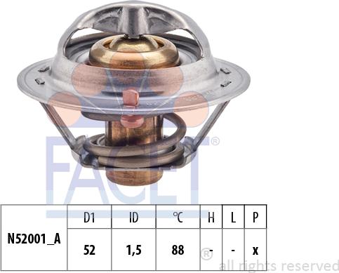 FACET 7.8266S - Coolant thermostat / housing autospares.lv