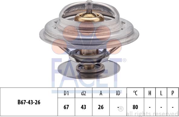 FACET 7.8260S - Coolant thermostat / housing autospares.lv