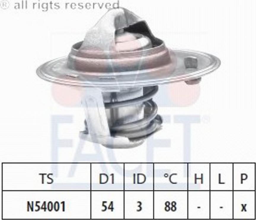 FACET 78235S - Coolant thermostat / housing autospares.lv