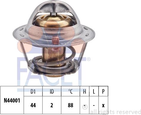 FACET 7.8227S - Coolant thermostat / housing autospares.lv