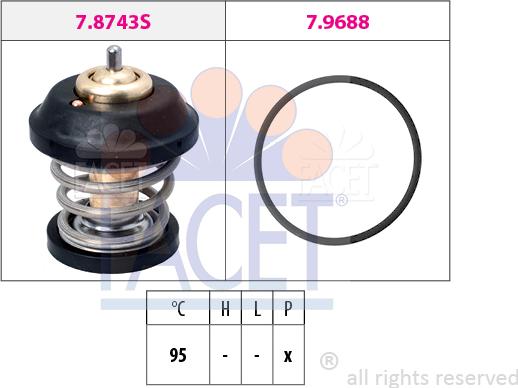 FACET 7.8743 - Coolant thermostat / housing autospares.lv