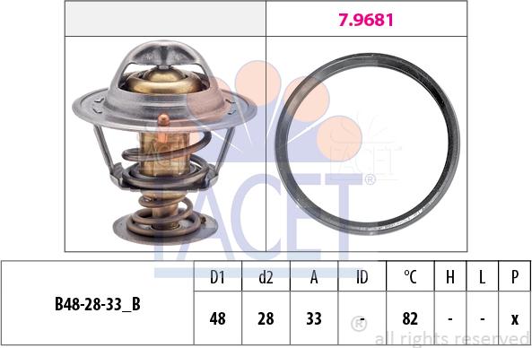 FACET 7.8724 - Coolant thermostat / housing autospares.lv