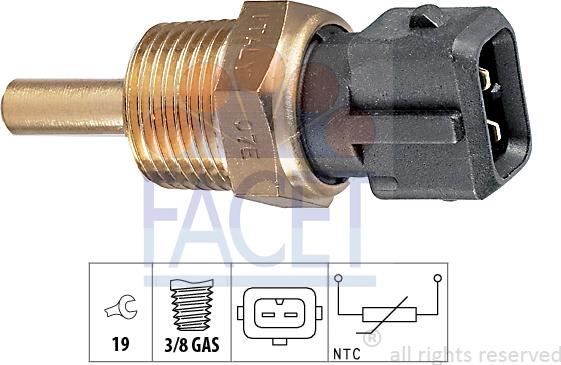 FACET 7.3144 - Sensor, oil temperature autospares.lv