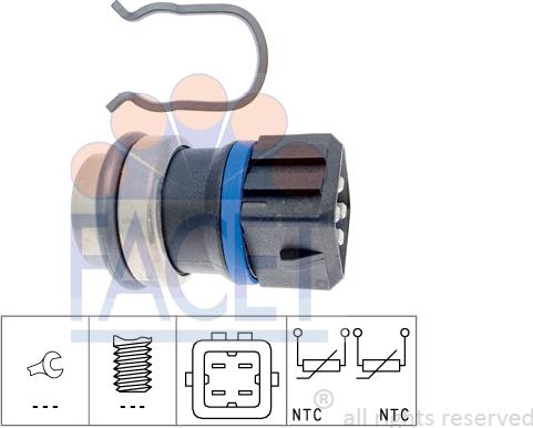 FACET 7.3146 - Sensor, coolant temperature autospares.lv