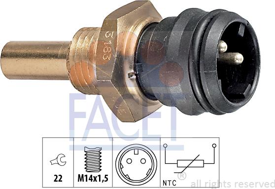 FACET 7.3183 - Sensor, coolant temperature autospares.lv