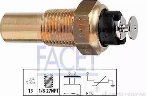 FACET 7.3170 - Sensor, coolant temperature autospares.lv