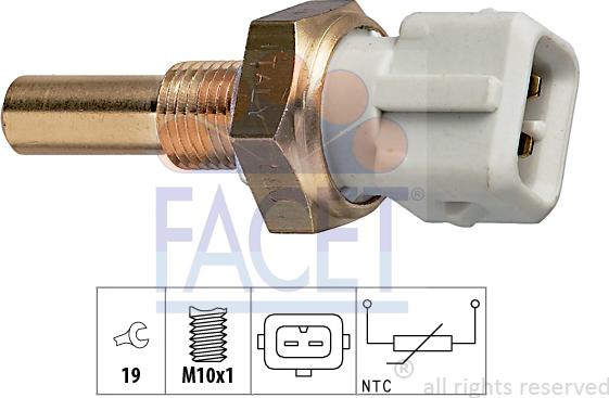 FACET 7.3171 - Sensor, coolant temperature autospares.lv