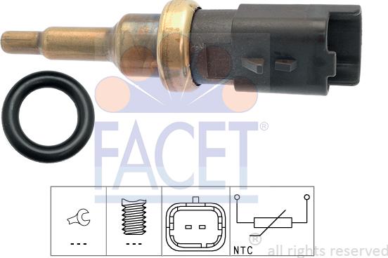 FACET 7.3399 - Sensor, coolant temperature autospares.lv