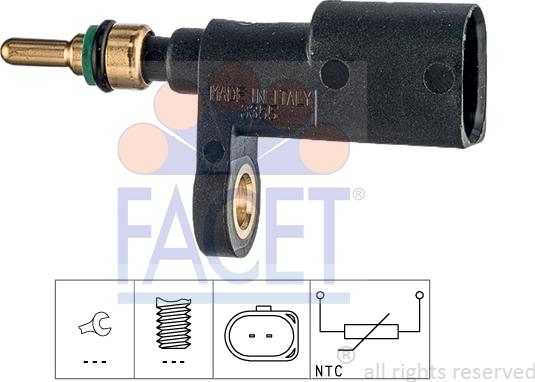 FACET 7.3355 - Sensor, coolant temperature autospares.lv