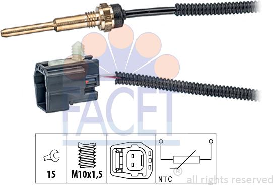 FACET 7.3331 - Sensor, coolant temperature autospares.lv